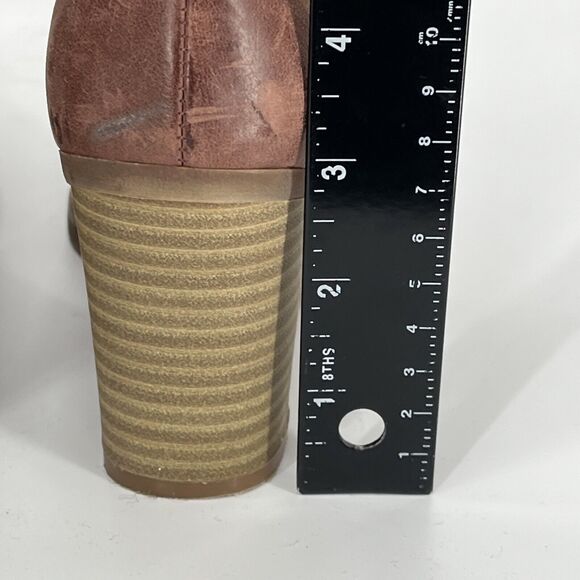 Softwalk Booties Womens 7.5 Brown Side Zip Block Heel - Picture 3 of 8